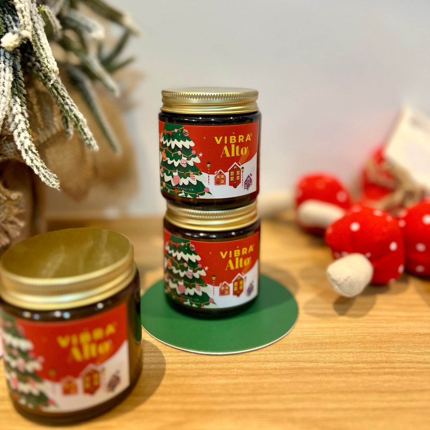 Velas ámbar navidad